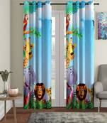 Door Curtain Set of 2 [7 Feet x 4 Feet] Digital 3D Graphic