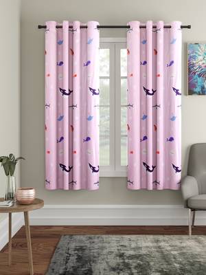 Window Curtain Set of 2 [5 Feet x 4 Feet] Digital 3D Graphic 1