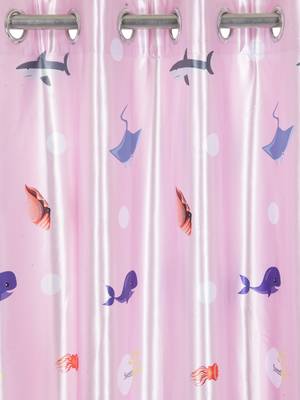 Long Door Curtain Set of 2 [9 Feet x 4 Feet] Digital 3D Graphic 2