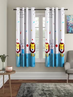 Window Curtain Set of 2 [5 Feet x 4 Feet] Digital 3D Graphic 1
