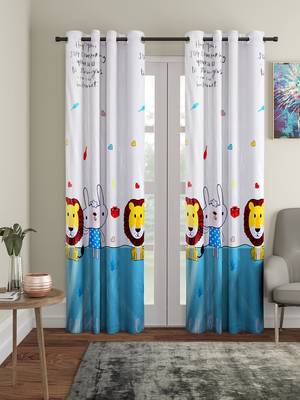 Door Curtain Set of 2 [7 Feet x 4 Feet] Digital 3D Graphic 1