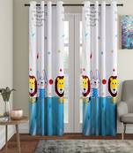 Long Door Curtain Set of 2 [9 Feet x 4 Feet] Digital 3D Graphic