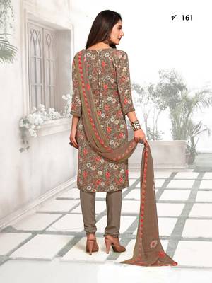 Beige digital print crepe salwar 2