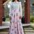 Pink printed crepe Semi Stitched bridal lehenga (M Size)