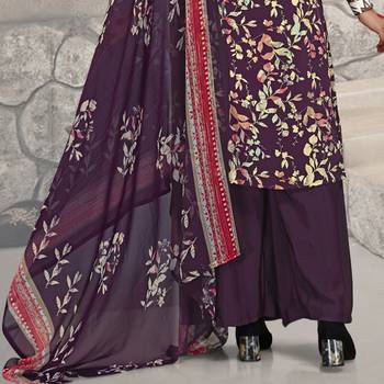 Purple digital print crepe salwar 4