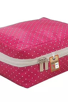 atorakushon®  Makeup Storage Box Cosmetic Vanity Necklace Travelling Wardrobe Organizer Jewellery Pouch for Women (Pink)