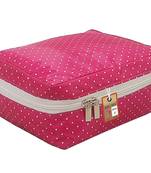 atorakushon®  Makeup Storage Box Cosmetic Vanity Necklace Travelling Wardrobe Organizer Jewellery Pouch for Women (Pink)