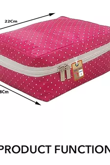 atorakushon®  Makeup Storage Box Cosmetic Vanity Necklace Travelling Wardrobe Organizer Jewellery Pouch for Women (Pink)