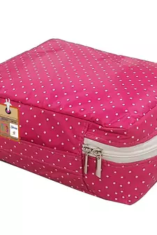 atorakushon®  Makeup Storage Box Cosmetic Vanity Necklace Travelling Wardrobe Organizer Jewellery Pouch for Women (Pink)
