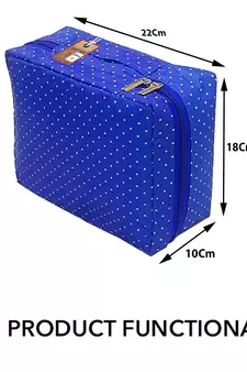 atorakushon ® Makeup Storage Box Cosmetic Vanity Necklace Travelling Wardrobe Organizer Jewellery Pouch for Women (Blue)