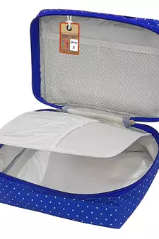 atorakushon ® Makeup Storage Box Cosmetic Vanity Necklace Travelling Wardrobe Organizer Jewellery Pouch for Women (Blue)