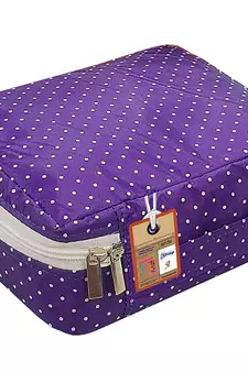 atorakushon®Makeup Storage Box Cosmetic Vanity Necklace Travelling Wardrobe Organizer Jewellery Pouch for Women (Purple)