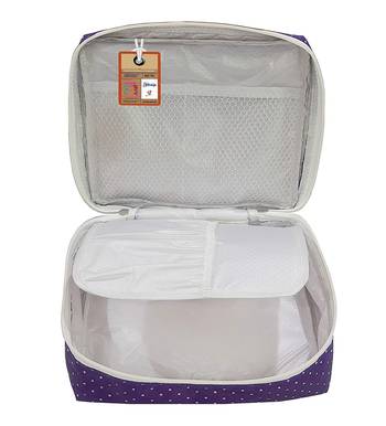 atorakushon®Makeup Storage Box Cosmetic Vanity Necklace Travelling Wardrobe Organizer Jewellery Pouch for Women (Purple) 4
