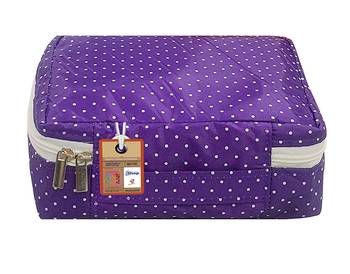 atorakushon®Makeup Storage Box Cosmetic Vanity Necklace Travelling Wardrobe Organizer Jewellery Pouch for Women (Purple) 5