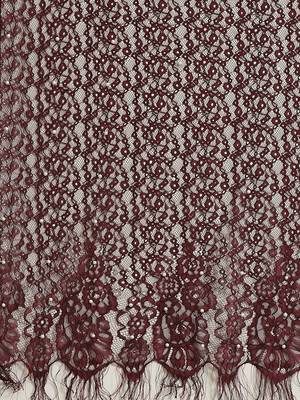 Wine plain net saree with blouse 4
