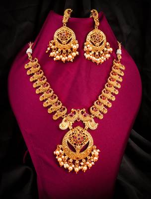 antique gold Alloy necklace sets 2