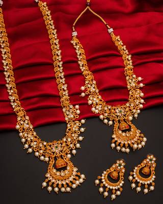antique gold Alloy necklace sets 1