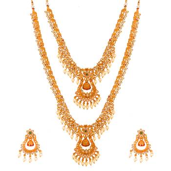 antique gold Alloy necklace sets 4
