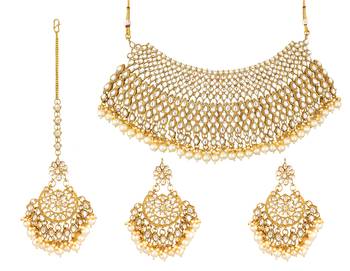 antique gold Alloy necklace sets 3
