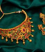 antique gold Alloy necklace sets