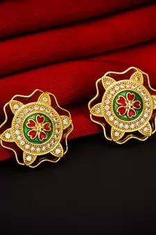 antique gold Alloy Earrings