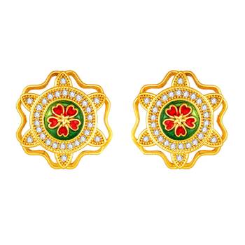 antique gold Alloy Earrings 3