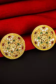 antique gold Alloy Earrings