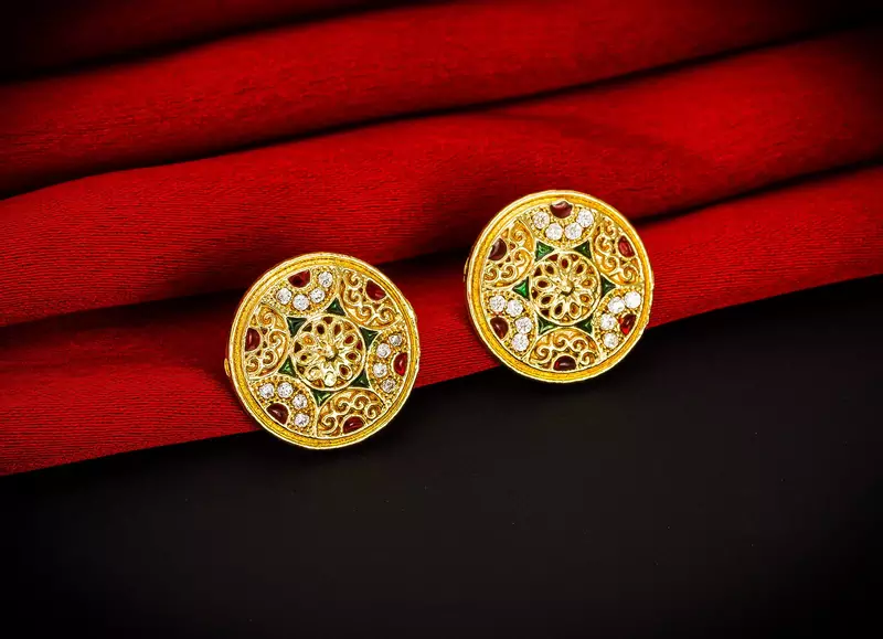 antique gold Alloy Earrings