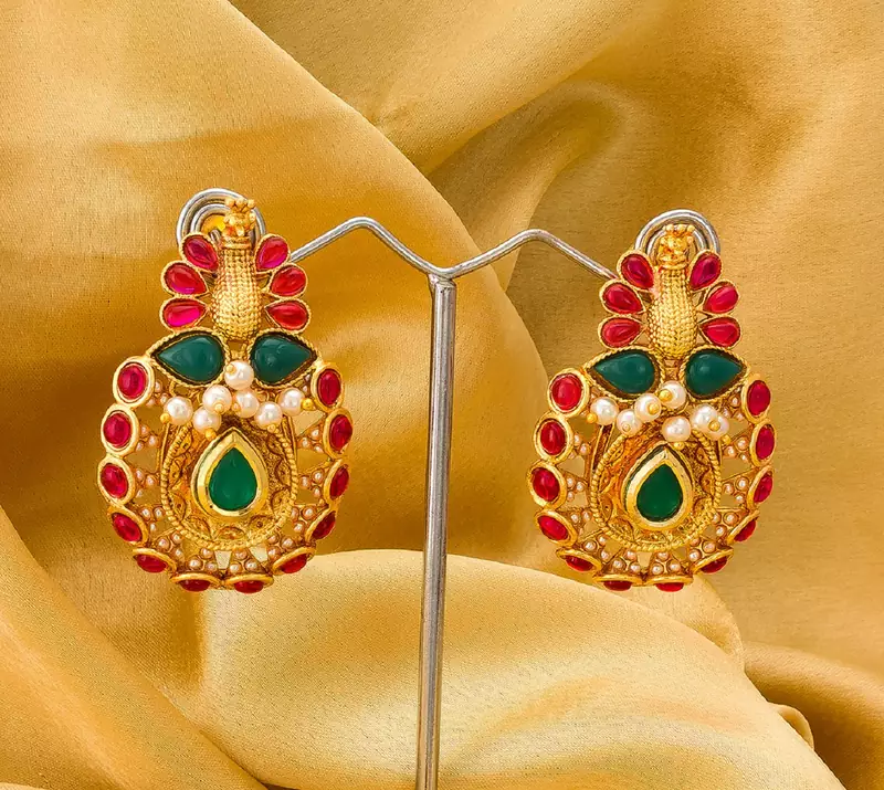 antique gold Alloy Earrings