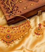 antique gold Alloy necklace sets