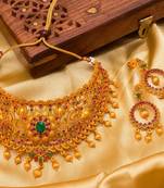 antique gold Alloy necklace sets