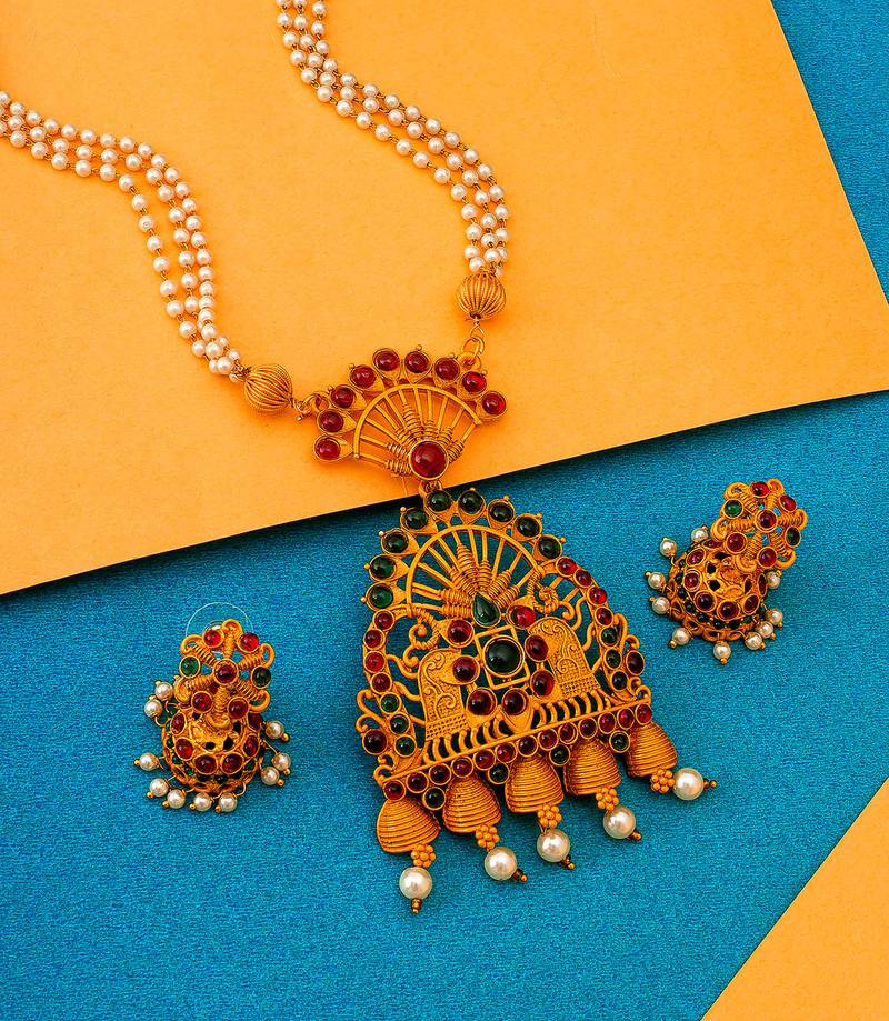 antique gold Alloy necklace sets