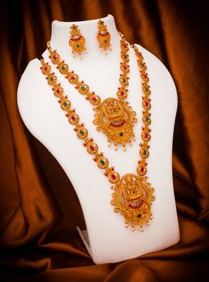 antique Gold Plated Alloy necklace sets 2