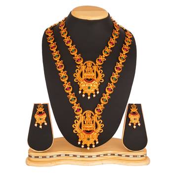 antique Gold Plated Alloy necklace sets 3