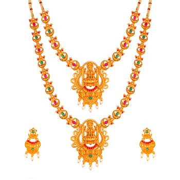 antique Gold Plated Alloy necklace sets 4