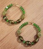 Green agate hoops