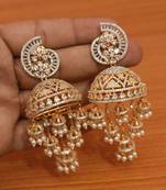 White jhumkas