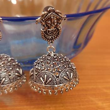 Silver jhumkas 3