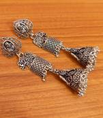 Silver jhumkas