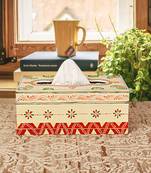 Home Decorative Tissue Box Cover Tissue Holder Napkin Dispenser for Home Office Restaurant-Clear (Beige,11X6X4.5 Inch)