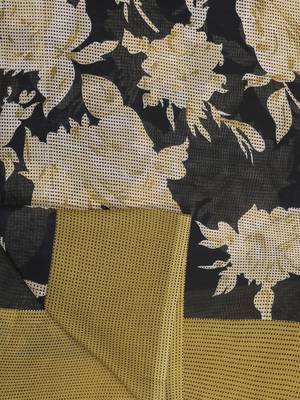 Black printed georgette saree with blouse 6