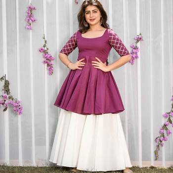 Maroon plain viscose rayon ethnic-kurtis 3