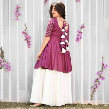 Maroon plain viscose rayon ethnic-kurtis 5