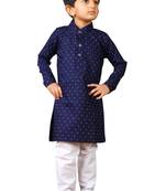 Kids Blue Kurta Pyjama Set For Boys 