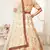 Marvelous Off-white Zari, Sequins and Thread Embroidered art Silk fabric designer lehenga choli for wedding