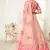 Hypnotizing Pink Zari, Sequins and Thread Embroidered Designer Net fabric lehenga choli