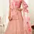 Hypnotizing Pink Zari, Sequins and Thread Embroidered Designer Net fabric lehenga choli