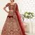 Mesmerizing Dark Red Zari, Sequins and Thread Embroidered Velvet Fabric Lehenga choli for Wedding