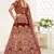 Mesmerizing Dark Red Zari, Sequins and Thread Embroidered Velvet Fabric Lehenga choli for Wedding