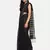 Black Stribe Work Cotton Silk Handloom Saree With Blouse